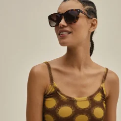 KATYA recycled sunglasses tortoise brown/gold
