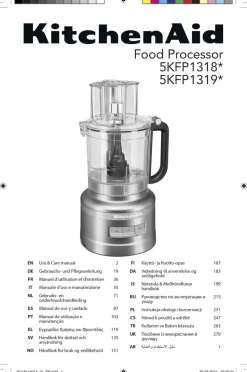 KITCHENAID FOODPROCESSOR 3,1 L, MATTE BLACK 5KFP1319EBM