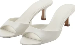 Kitten-heel sandals with strap