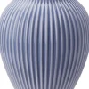 Knabstrup, vase, riller lavendelblå, 27 cm