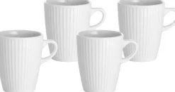 Krus Plissé 27 cl 4 stk. Hvid