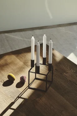 Kubus 4, Candle Holder, White