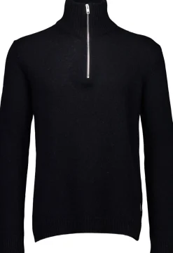 Lambswool half zip knit