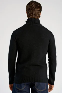 Lambswool half zip knit