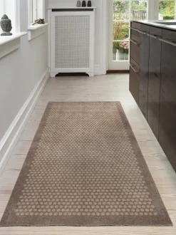 Løber 90x200 cm, dot sand/beige