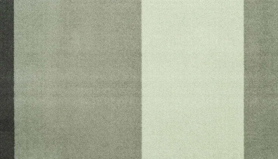 Løber, 67x120 cm, stripes-horizon lys/støvet og mørkegrøn