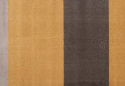 Løber, 130x90 cm, stripes-horizon dijon/brun/sand