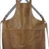 Læderforklæde Suspender Serie Apron Vintage Camel