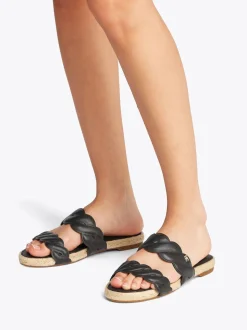 LEATHER ROPE ESPADRILLE MULE