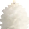LED candle Pine cone, Nordic White, Smooth, 7x7 cm