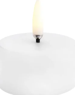 LED pillar candle, Nordic white, Smooth, 5x2,8 cm
