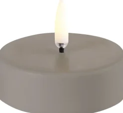 LED tealight maxi, Sandstone wax, Smooth, 6,1x2,2 cm