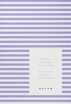 Lille notesbog, lavendel striber