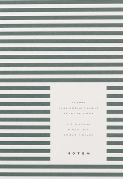 Lille notesbog, mørkegrønne striber