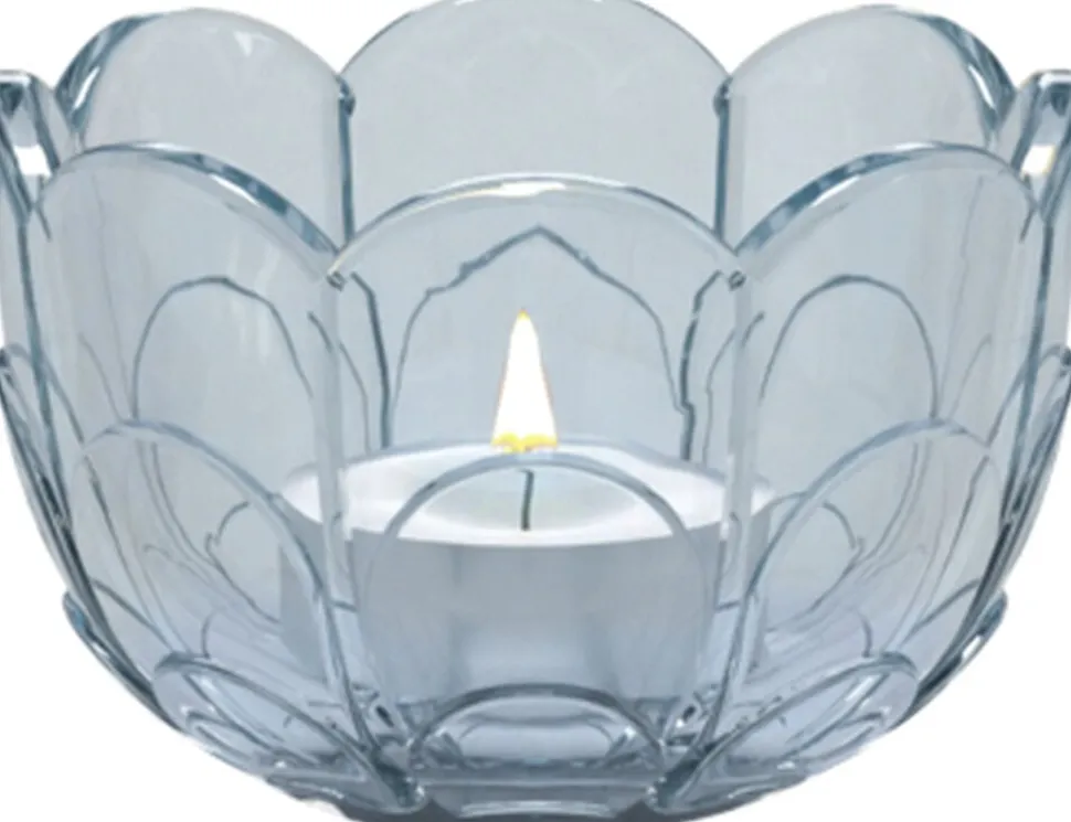 Lily Fyrfadsstage Ø7 cm blue iris