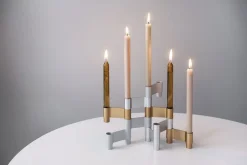 LINK, CANDLE HOLDER, POLISHED ALUMINIUM, 11060P