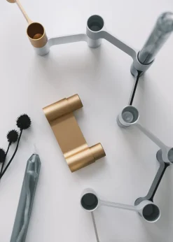 LINK, CANDLE HOLDER, POLISHED ALUMINIUM, 11060P