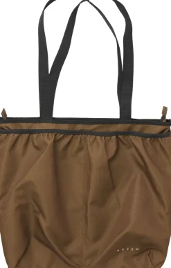LUNA nylon bag with pockets, Brown