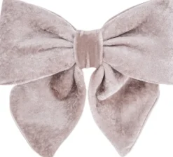 Luxury Bow Silk Velvet Beige