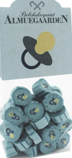 Lyseblå sut med smag af blåbær