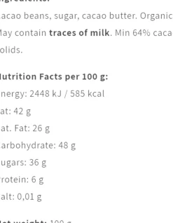 Madagascar Slow Dried 64 %, 100 g, økologisk