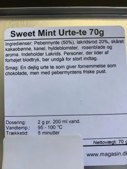 Magasin Sweet Mint urte-te 70g