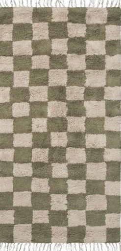 Mara Washable Rug - Elm Green/Warm Sand