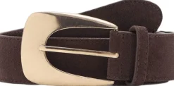 Maxi buckle split suede belt