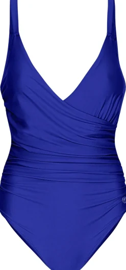 Medewi draperet badedragt - Cartel Blue