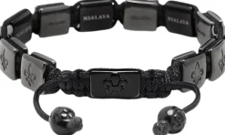 Men's Ceramic Flatbead Bracelet in Black