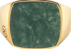 Men's Gold Signet Ring with African Turquoise