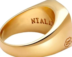 Men's Gold Signet Ring with Onyx