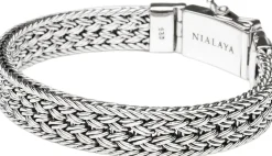 Men's Silver Braided Chain Bracelet