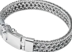 Men's Silver Braided Chain Bracelet