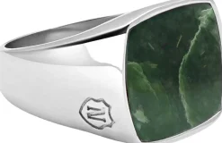 Men's Silver Signet Ring with African Turquoise