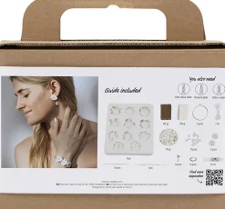 Mini DIY Kit Smykker, Øreringe, armbånd og halskæde med blom