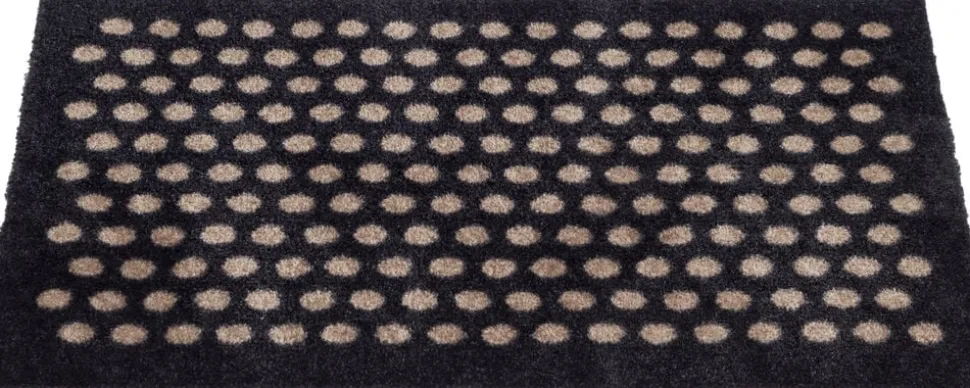 Måtte 40x60 cm, dot sort/sand