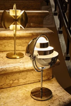 Multi-Lite Portable Lamp, EU Base: Chrome, Shade: Chrome