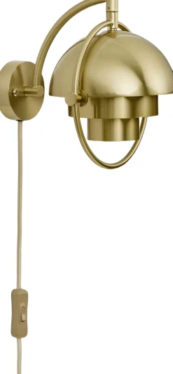 Multi-Lite Wall Lamp, EU Base: Brass, Shade: Brass Shiny