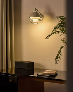 Multi-Lite Wall Lamp, EU Base: Brass, Shade: Black Semi Matt
