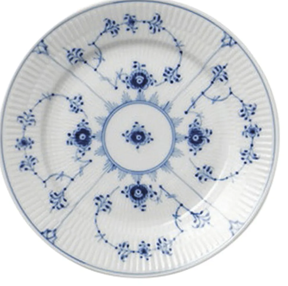 Musselmalet Riflet 19 cm. flad tallerken
