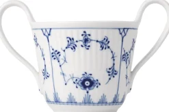 Musselmalet Riflet babykop, 13 cl.