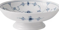 Musselmalet Riflet skål på fod 17 cm