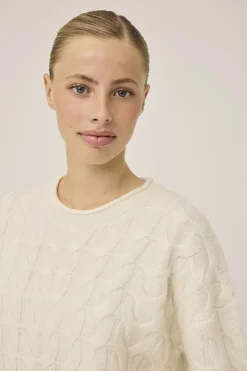 Myrna 5 Langærmede striksweater - 100% Uld RWS