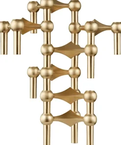 Nagel candle holder set with 3 pcs - brushed brass