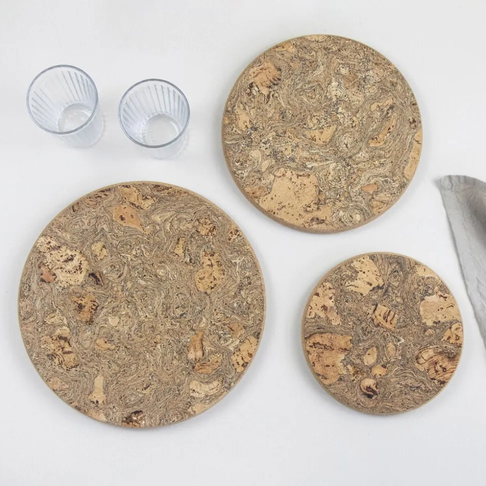 Natural Cork Rund Bordskåner - Medium