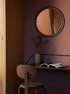 Nimbus, Mirror Ø60, Bronzed Brass