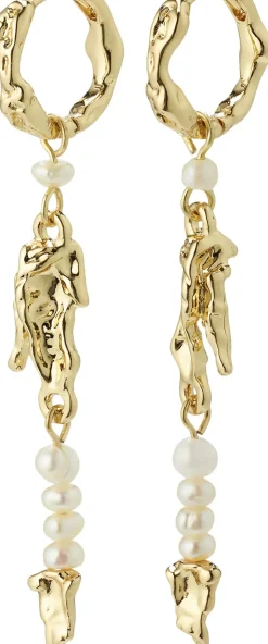 NIYA recycled freshwater pearl earrings gold-plated