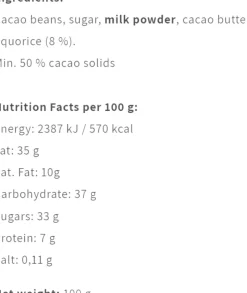 O'Payo Milk Liquorice 50 %