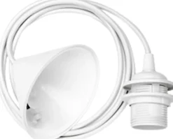 Ophæng Hvid tekstilledning Ã 11cm, L: 2,1m